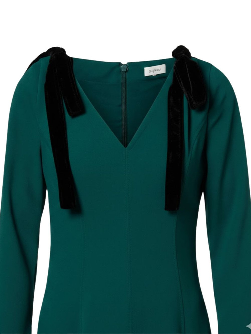 Claribel shoulder-tie V-neck dress 3