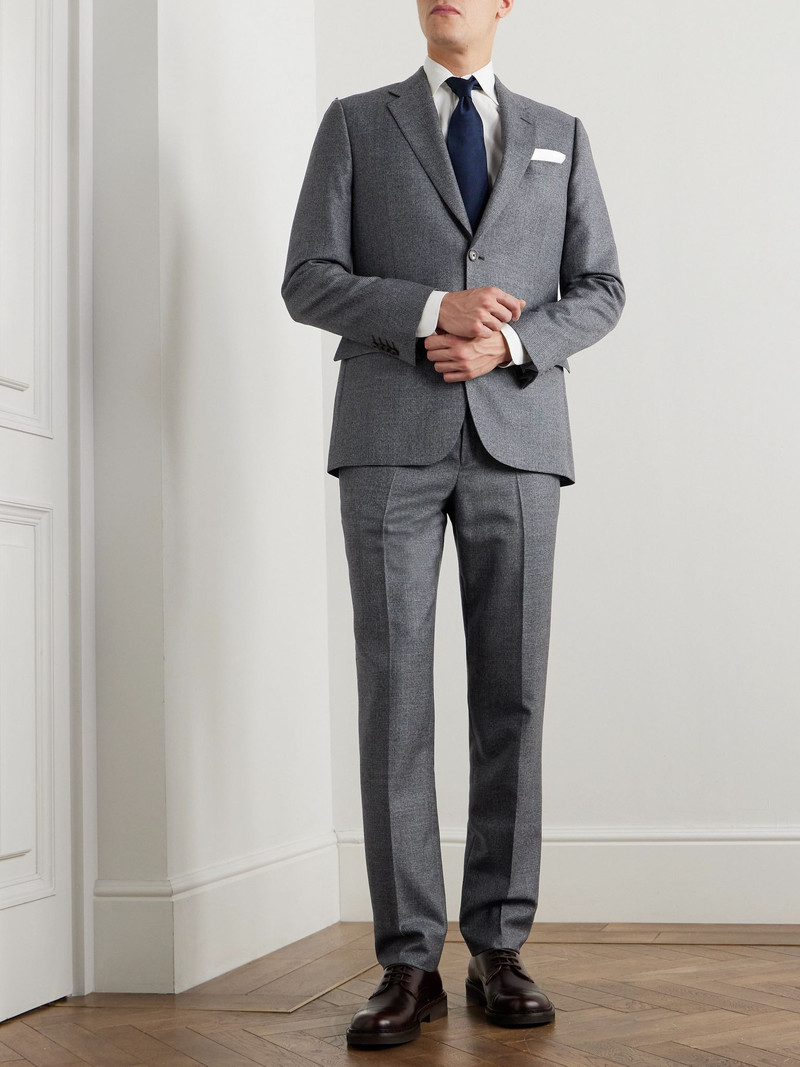 Paul Smith Prince of Wales Checked Wool Blazer Gray outlook
