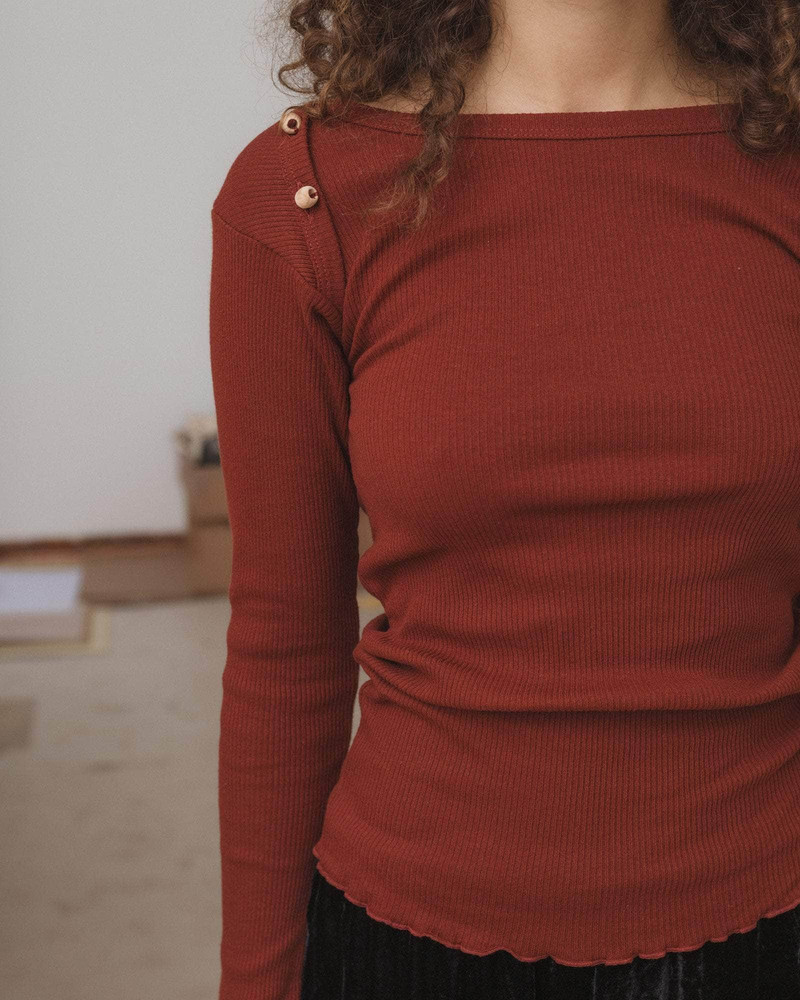 Disc Long Sleeve Tee - Recycled Cotton Rib 4