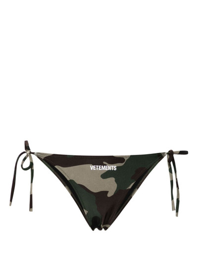 VETEMENTS camouflage-print bikini bottoms outlook