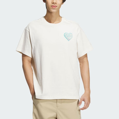 adidas adidas originals V-Day Short Sleeve T-Shirt (Gender Neutral) 'White' JE3469 outlook