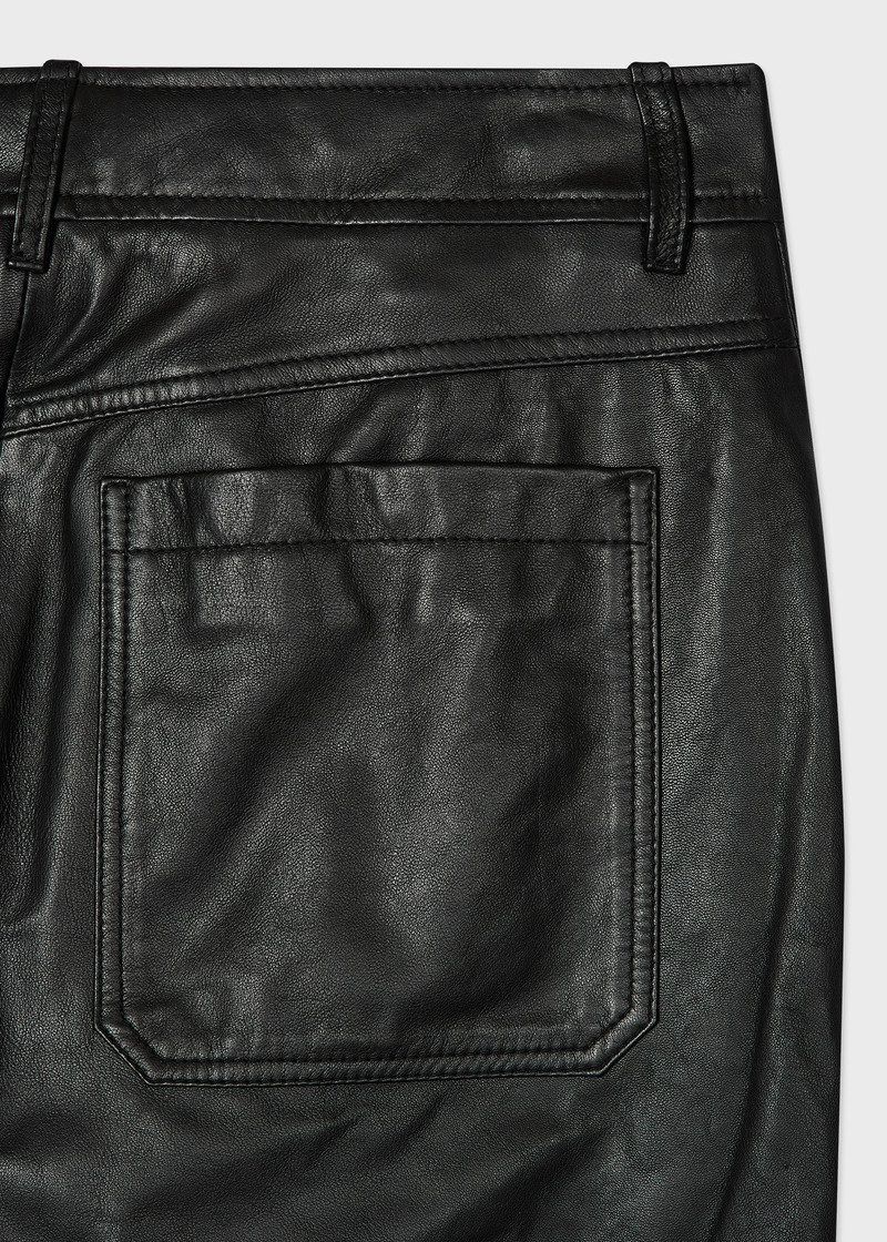Paul Smith Women's Black Leather Trousers outlook