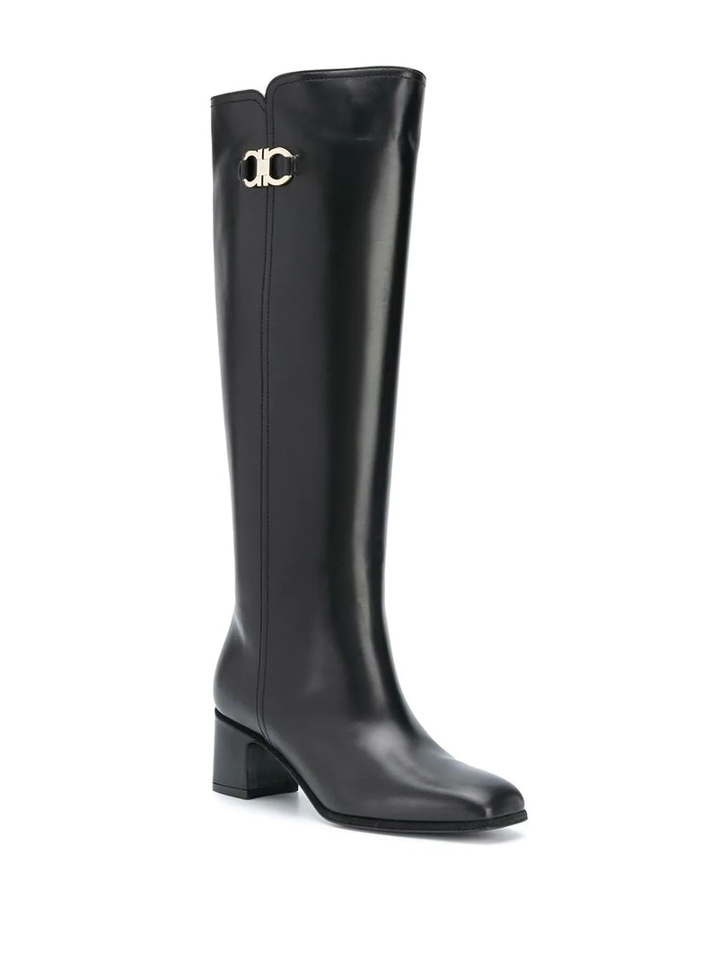FERRAGAMO Gancini knee-high boots outlook