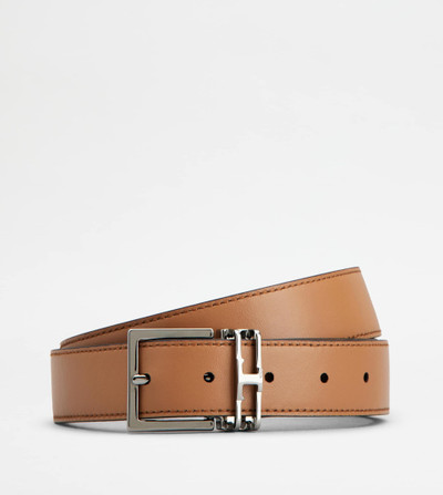 Tod's ADJUSTABLE AND REVERSIBLE BELT IN LEATHER - BROWN outlook