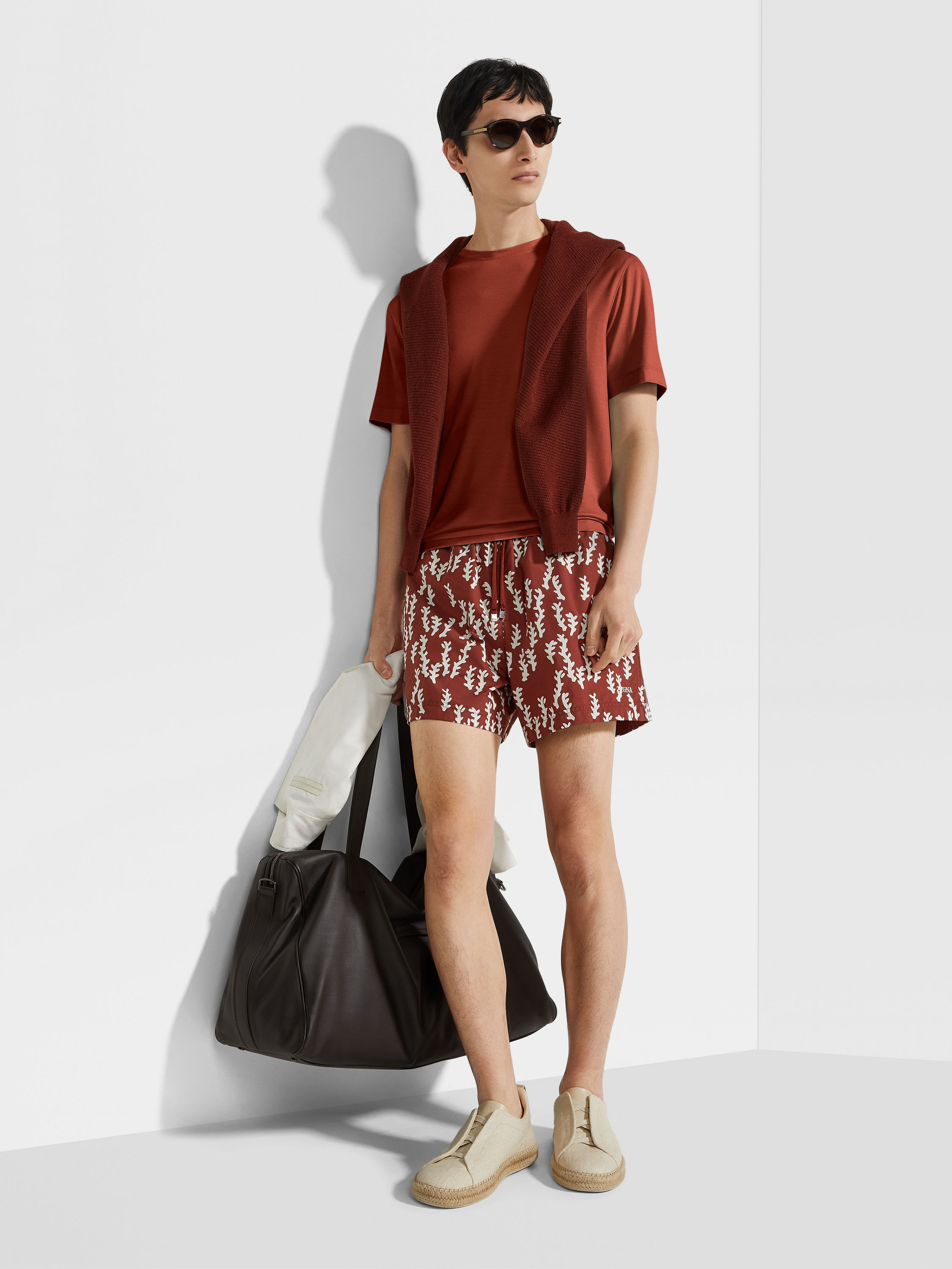 BRICK RED VELLUS AUREUM T-SHIRT - 3
