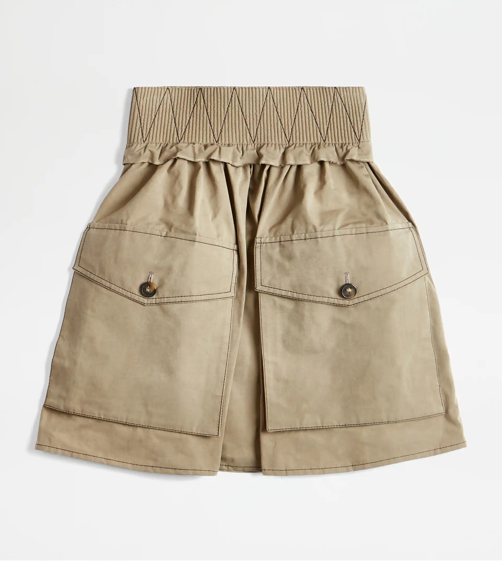 HIGH WAIST SKIRT - BEIGE - 1