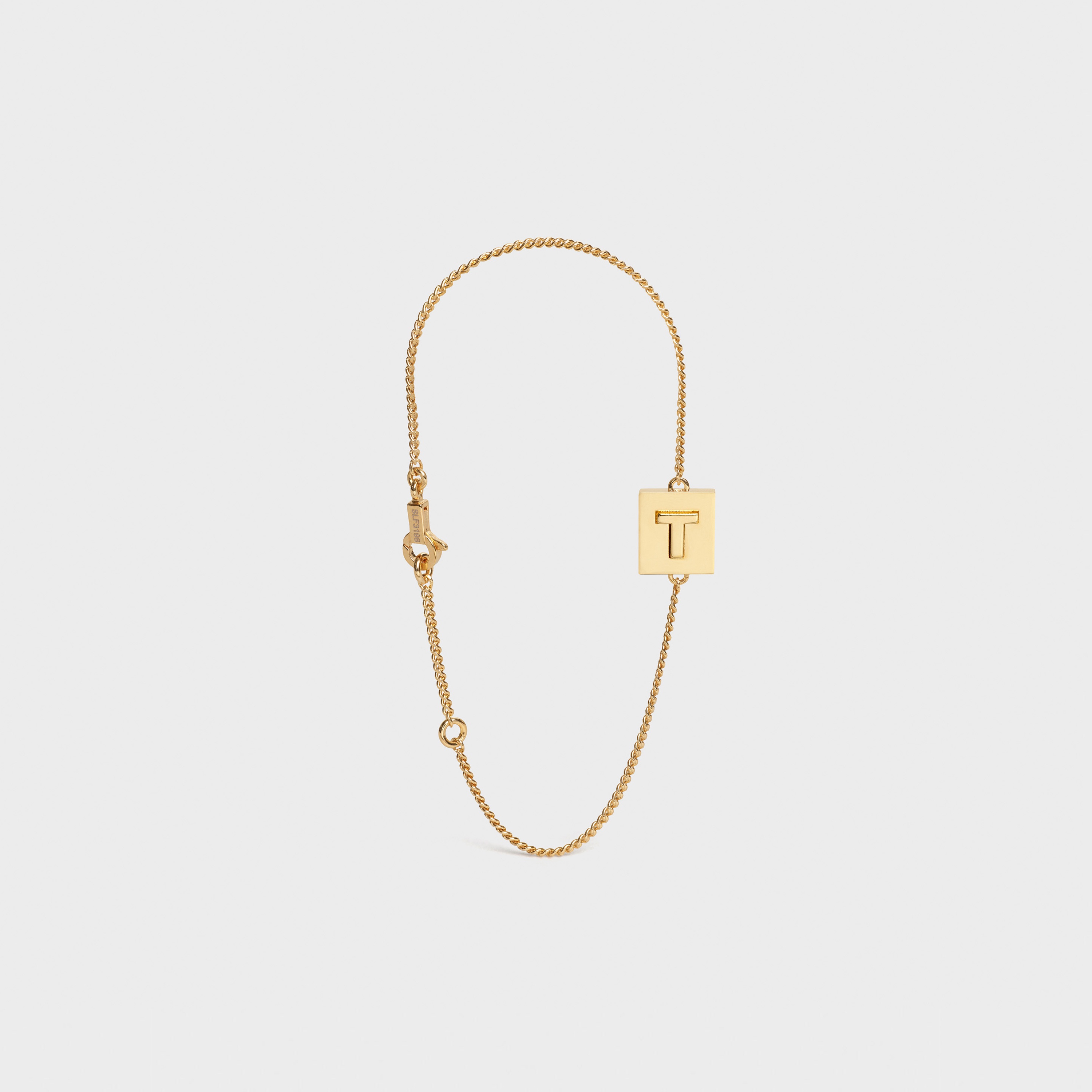 Alphabet T Bracelet in Brass - 2