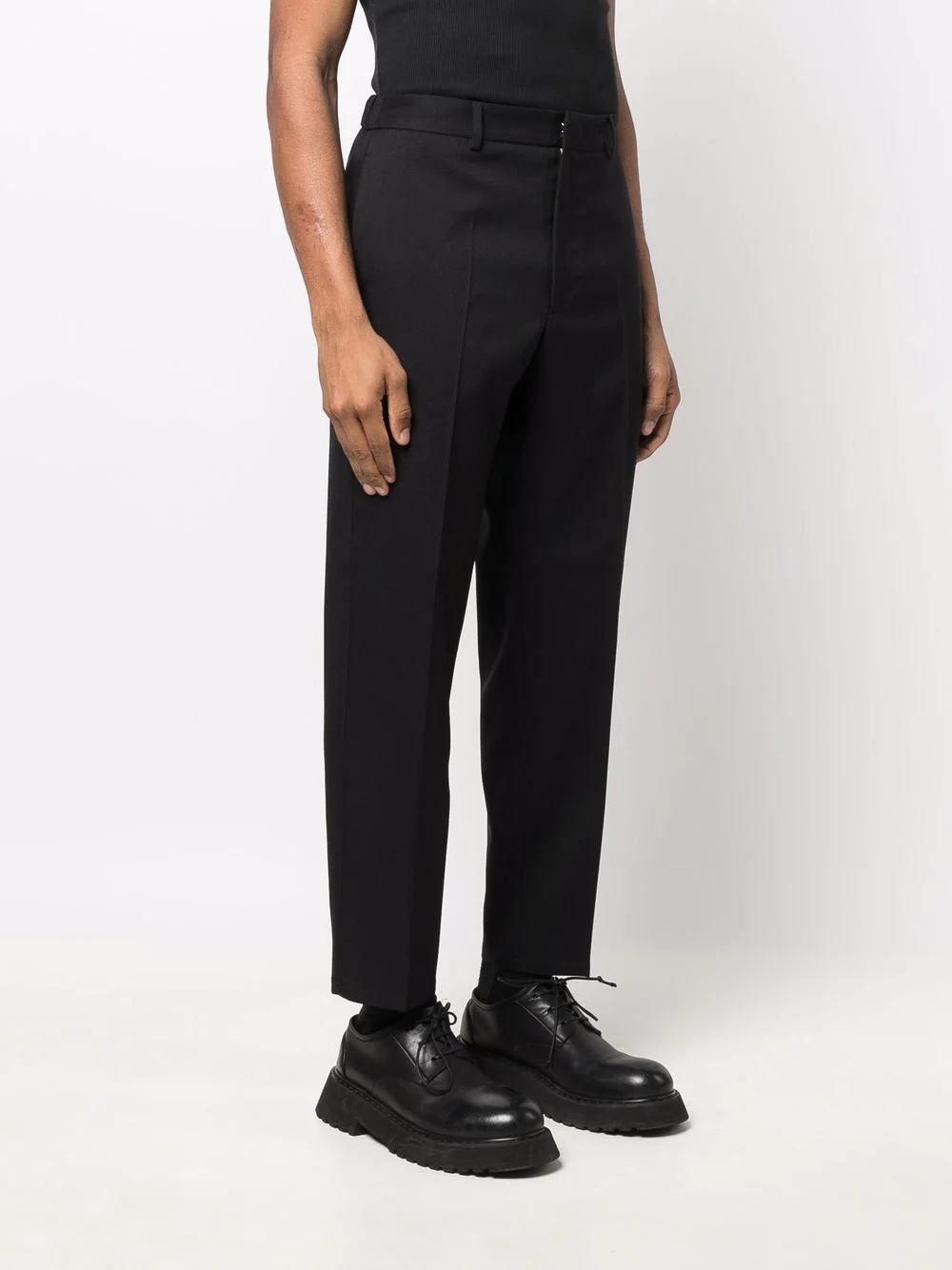 cropped straight-leg trousers - 3