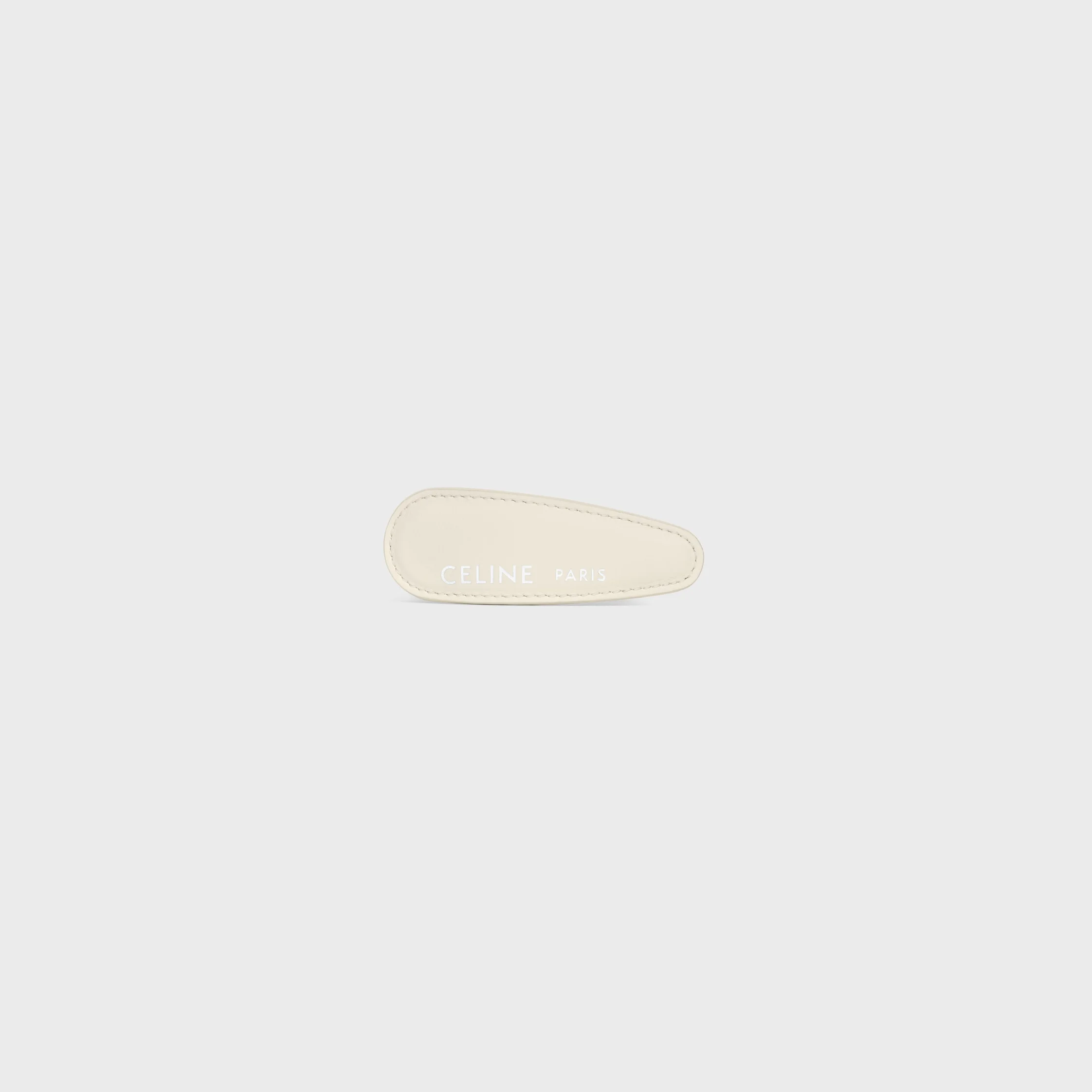 CELINE LARGE HAIR CLIP IN LAMBSKIN, BRASS WITH GOLD FINISH AND STEEL - 1