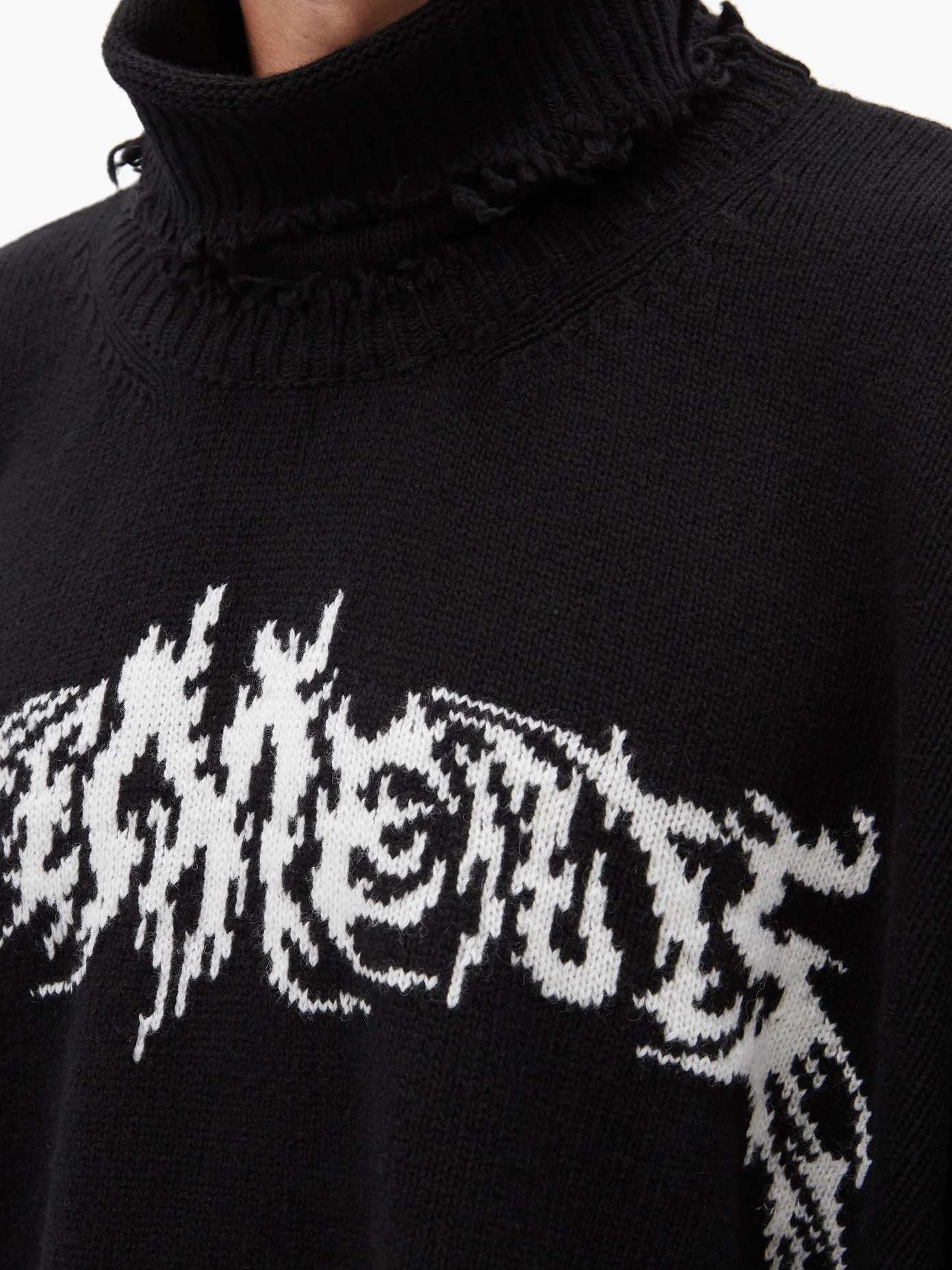 Logo-embroidered wool-blend sweater - 3