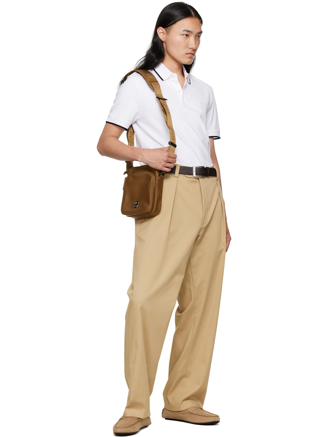 Brown Nappa-Leather Pin-Buckle Belt - 2