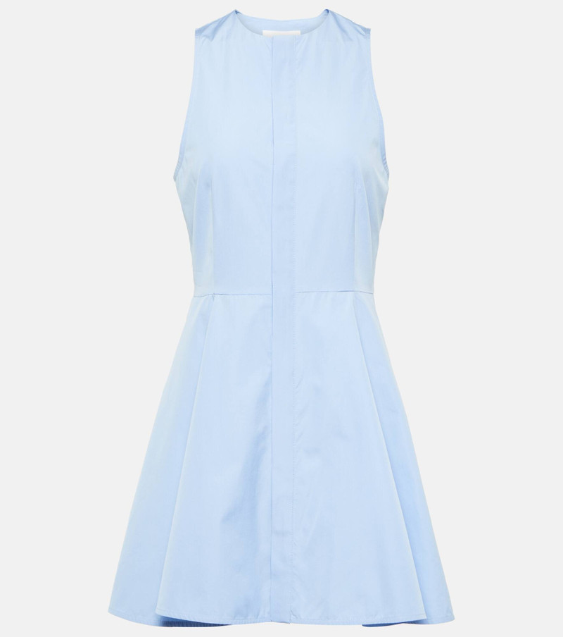 Godet cotton poplin shirt dress 1