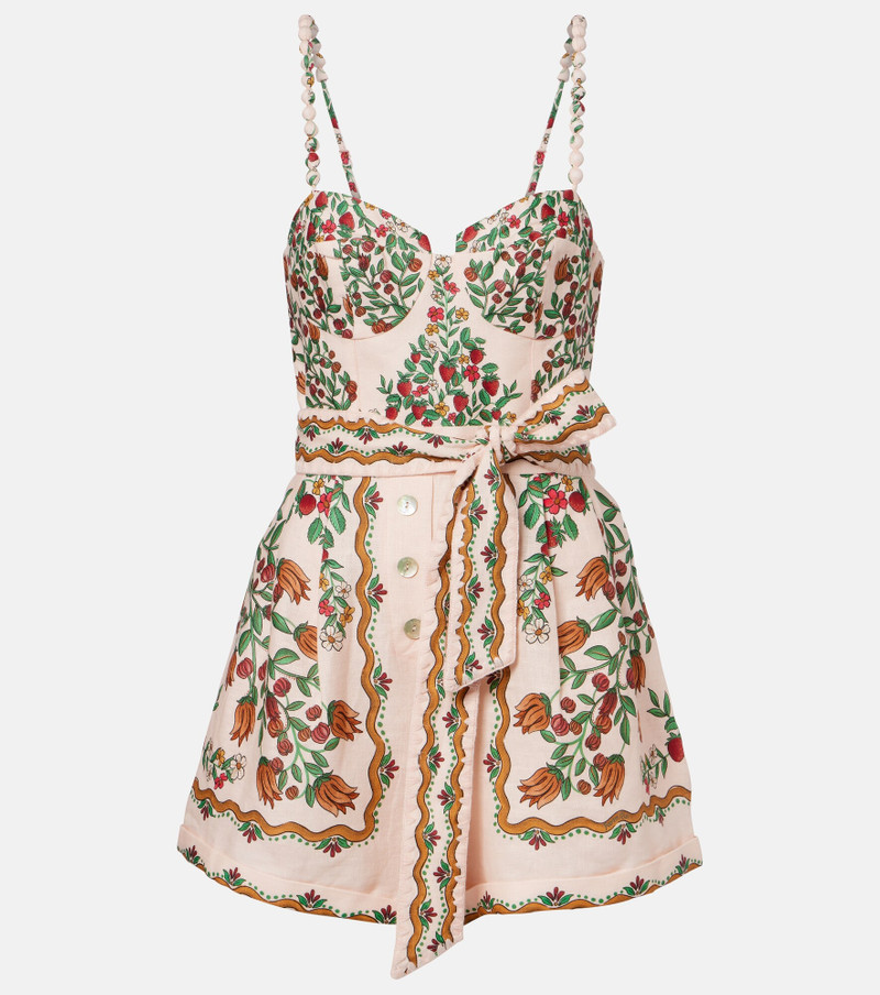 Fruit Beauty Scarf floral linen romper 1