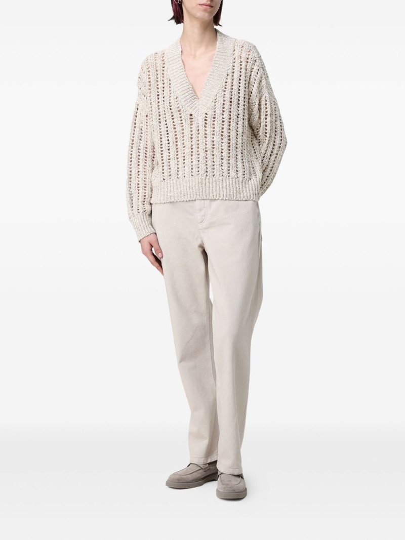 Brunello Cucinelli logo-patch trousers outlook