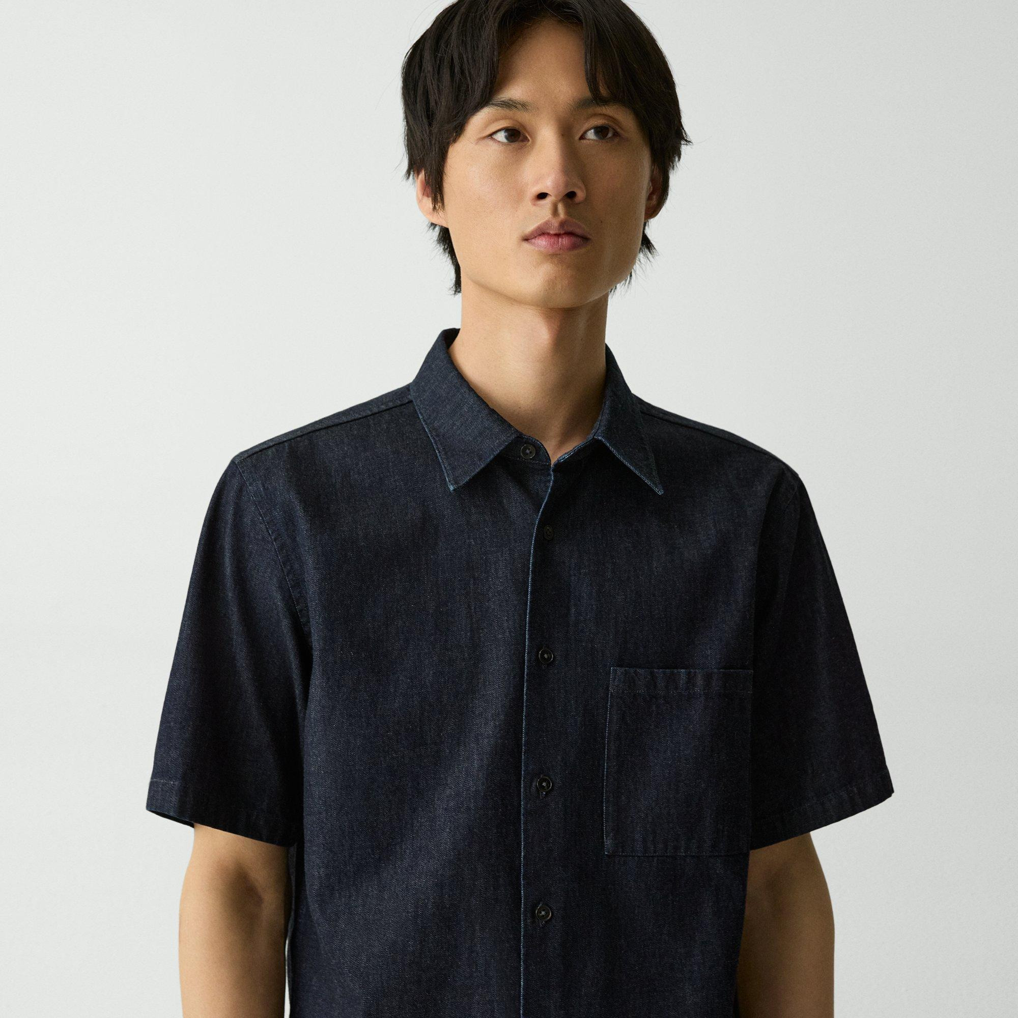 Noll Short-Sleeve Shirt in Summer Denim - 5