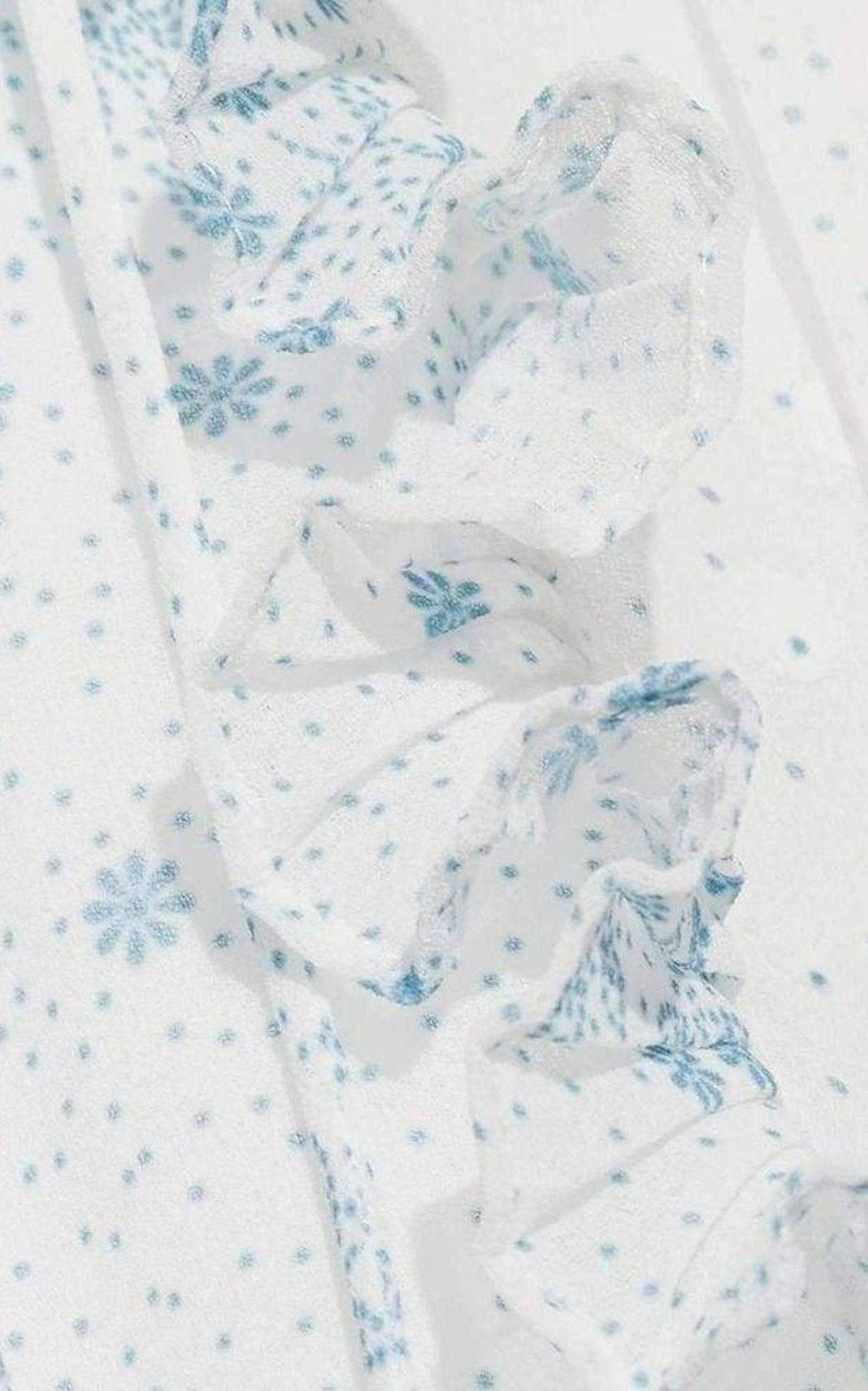Ruffle Trimmed Printed Fil Coupe Maxi Dress - 7