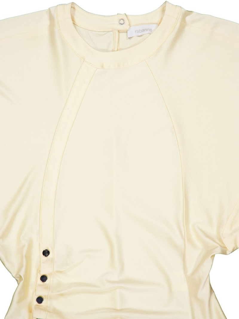 draped-detail round-neck blouse 3