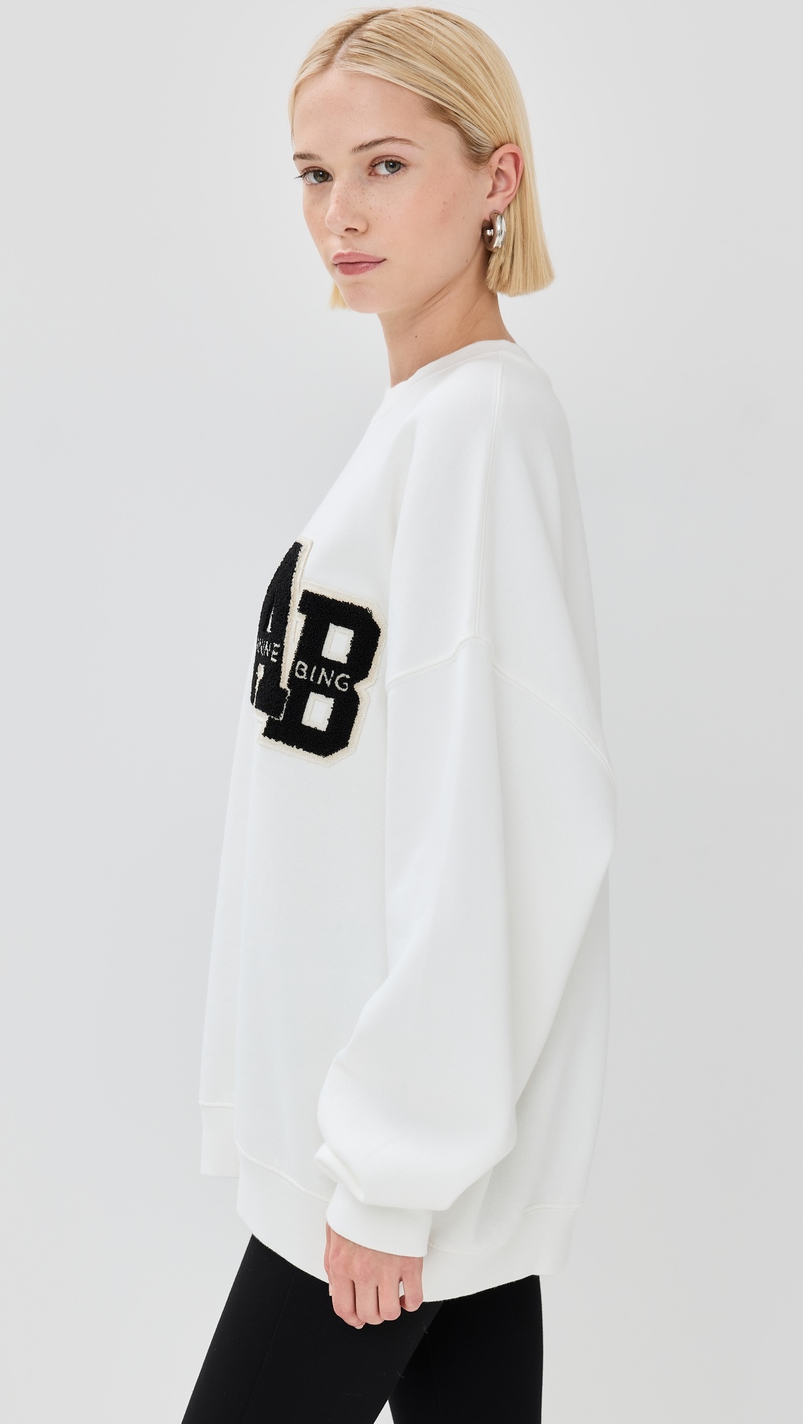 Miles Sweatshirt Letterman Off White - 4