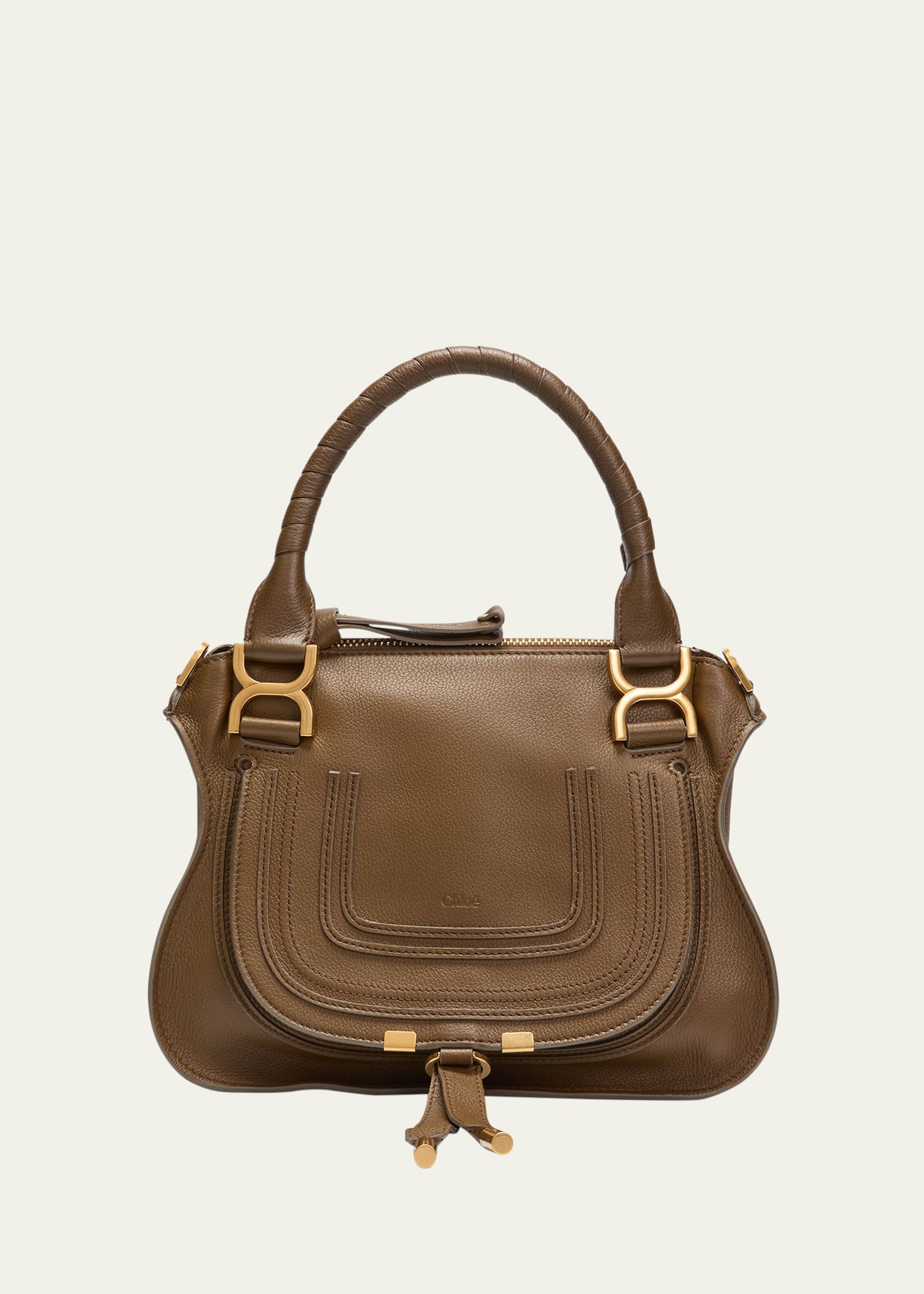Marcie Small Satchel Bag in Grained Calfskin - 1