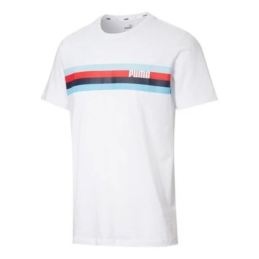 PUMA Stripe Printing Short Sleeve White 586040-52 - 1