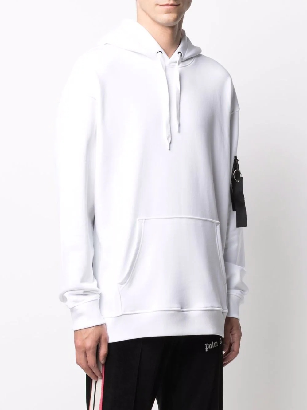 zip pull pocket-detail hoodie - 3