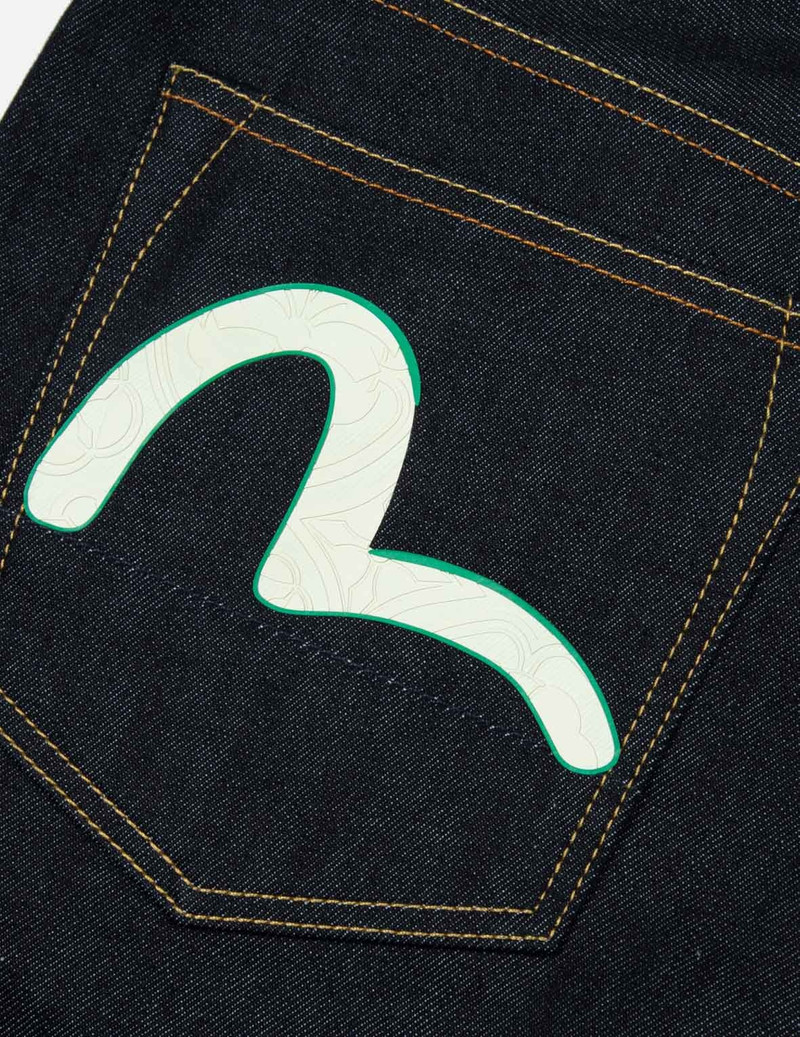 SEAGULL EMBOSSED PRINTED CARROT FIT DENIM JEANS #2017 12