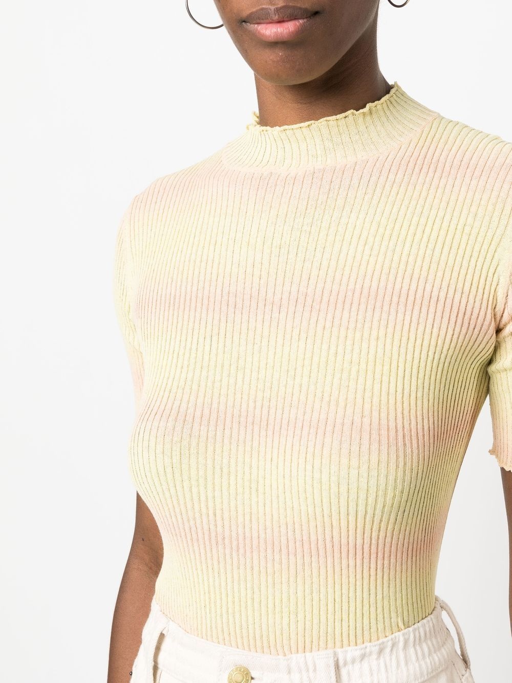 Victoire striped knitted top - 5