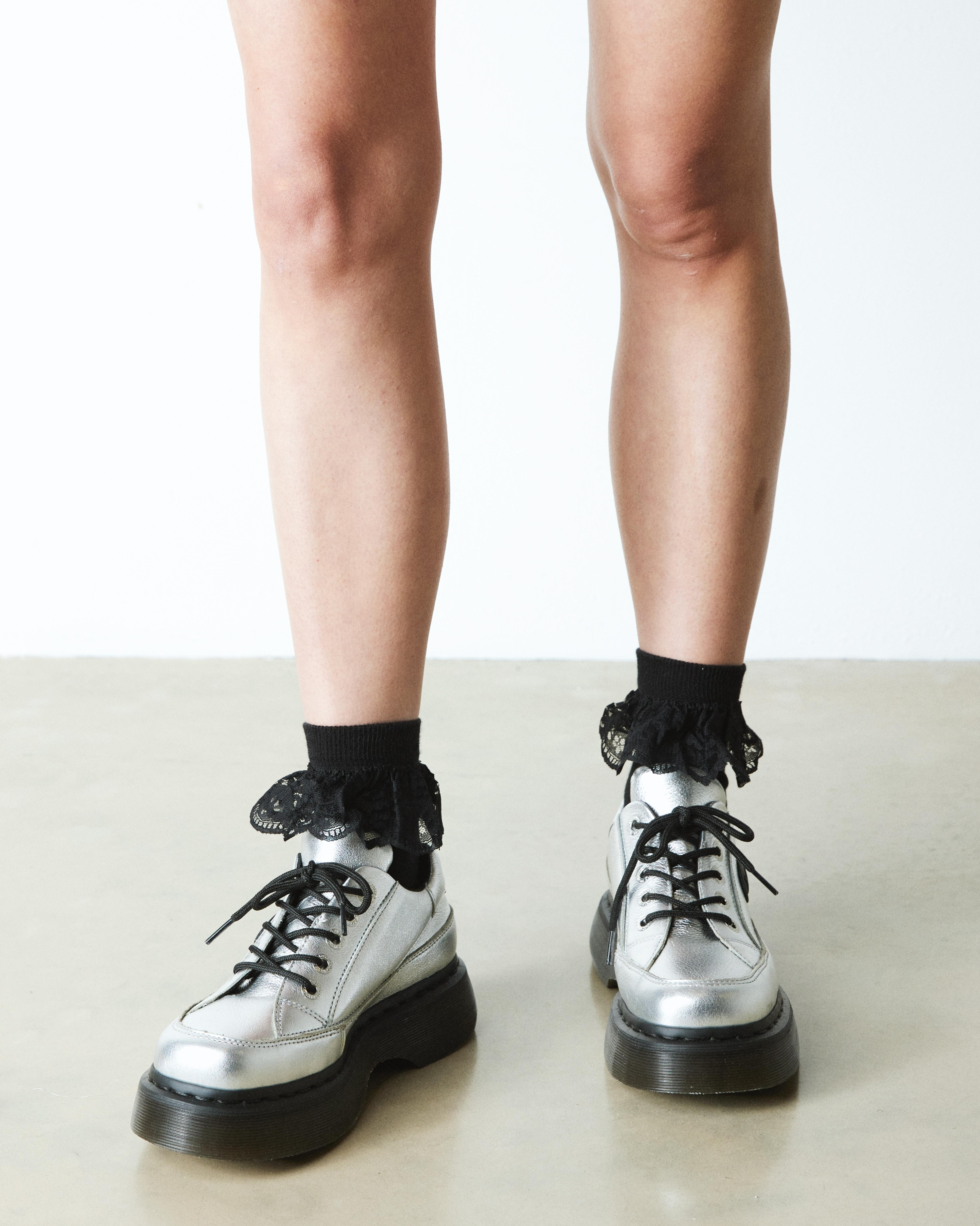 Buzz 5-Eye Metallic Leather Shoes - 3