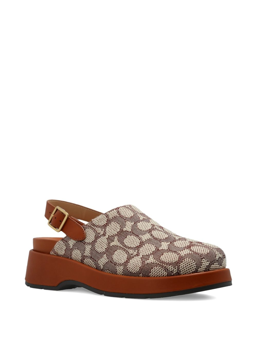 slingback-jacquard flat mules - 2