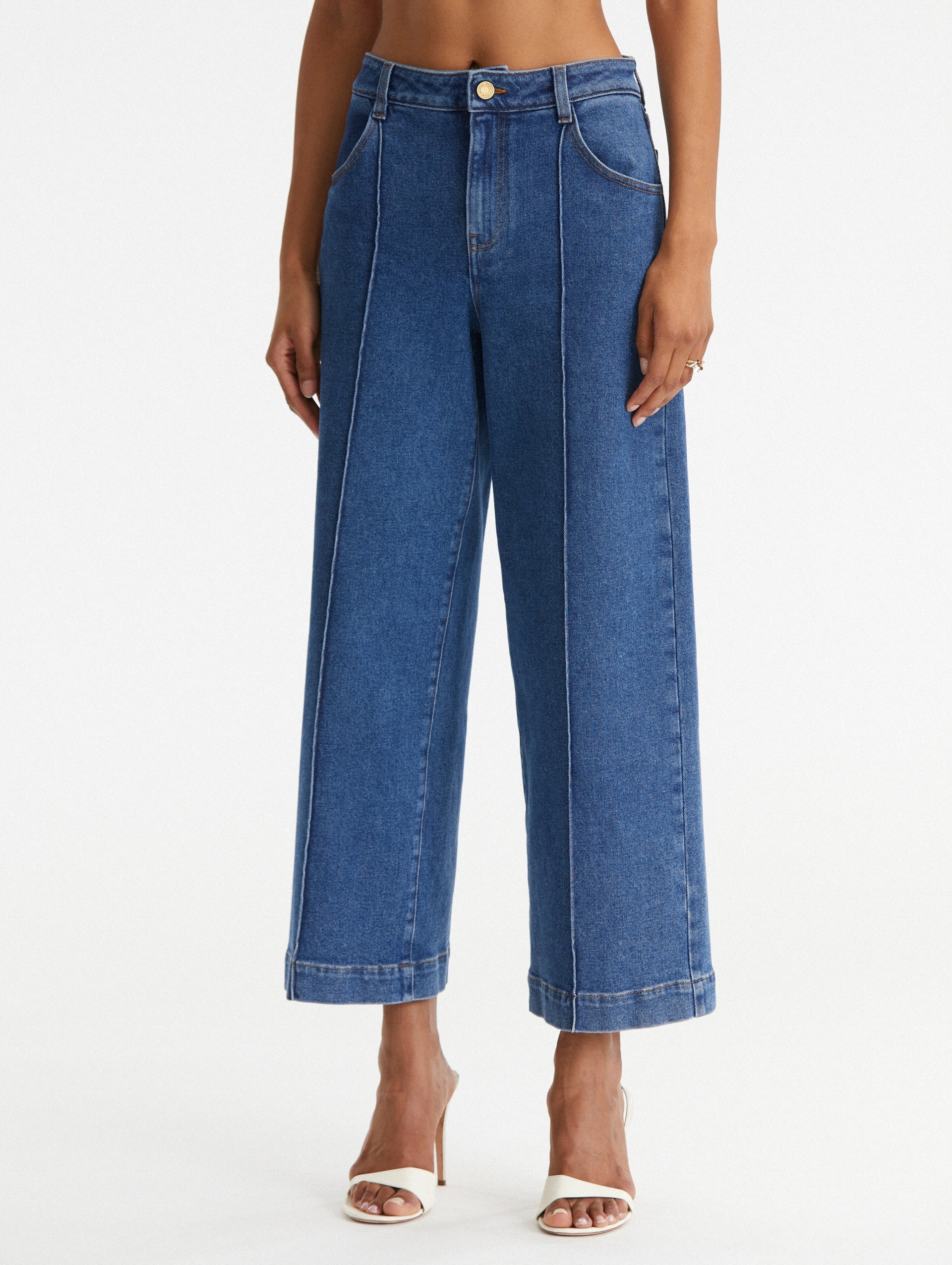 2 POCKET DENIM CULOTTE JEANS - 3