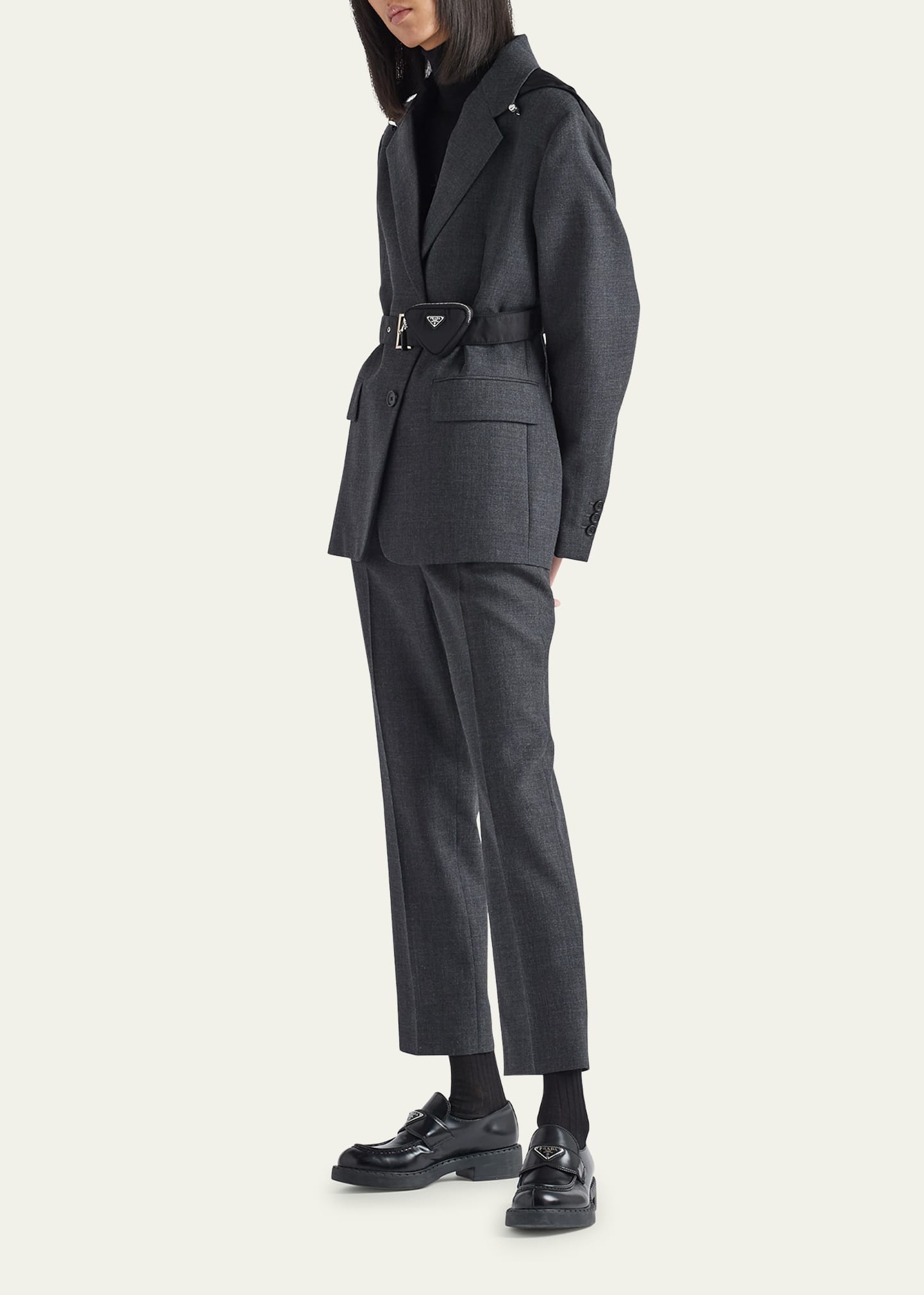 Zip Pocket Wool Trousers - 2