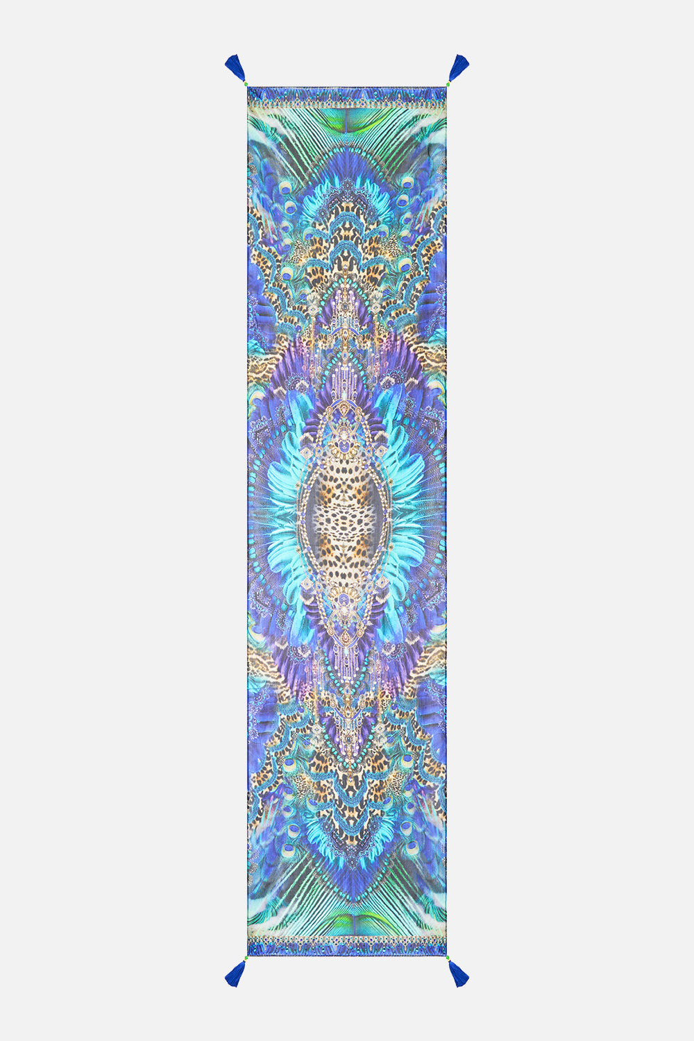 LONG SILK CRINKLE CHIFFON SCARF - 2