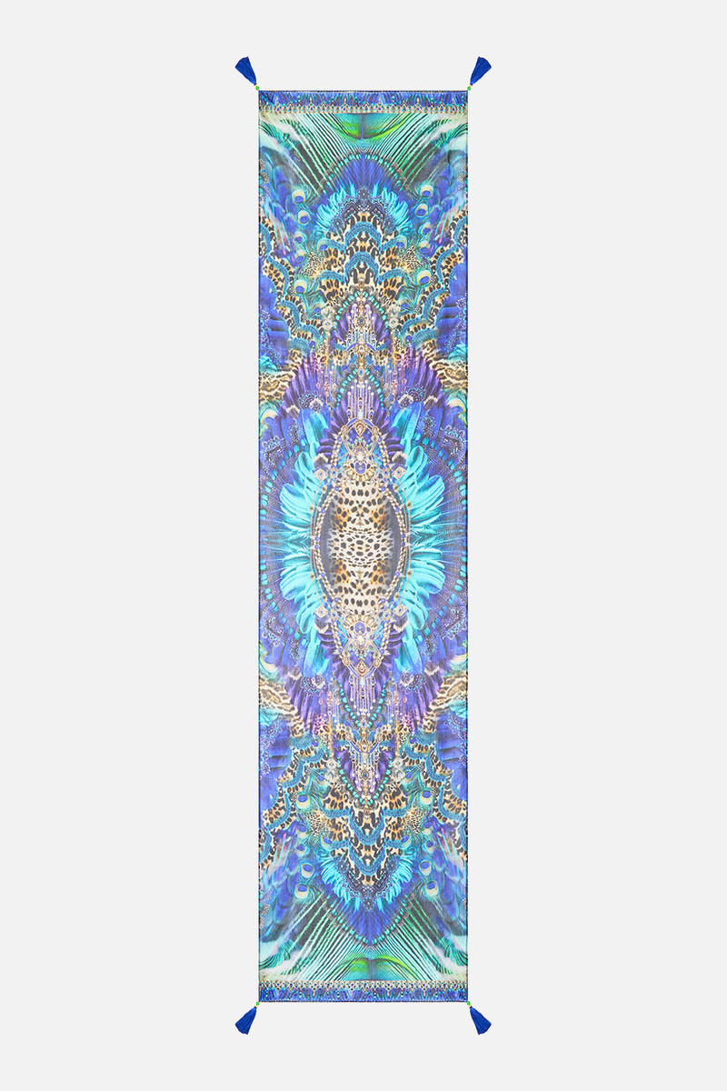 CAMILLA LONG SILK CRINKLE CHIFFON SCARF outlook