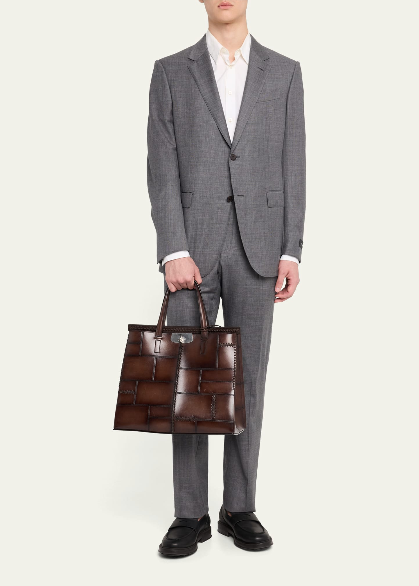 Men's Luti 38 Patchwork Venezia Leather Tote Bag - 2