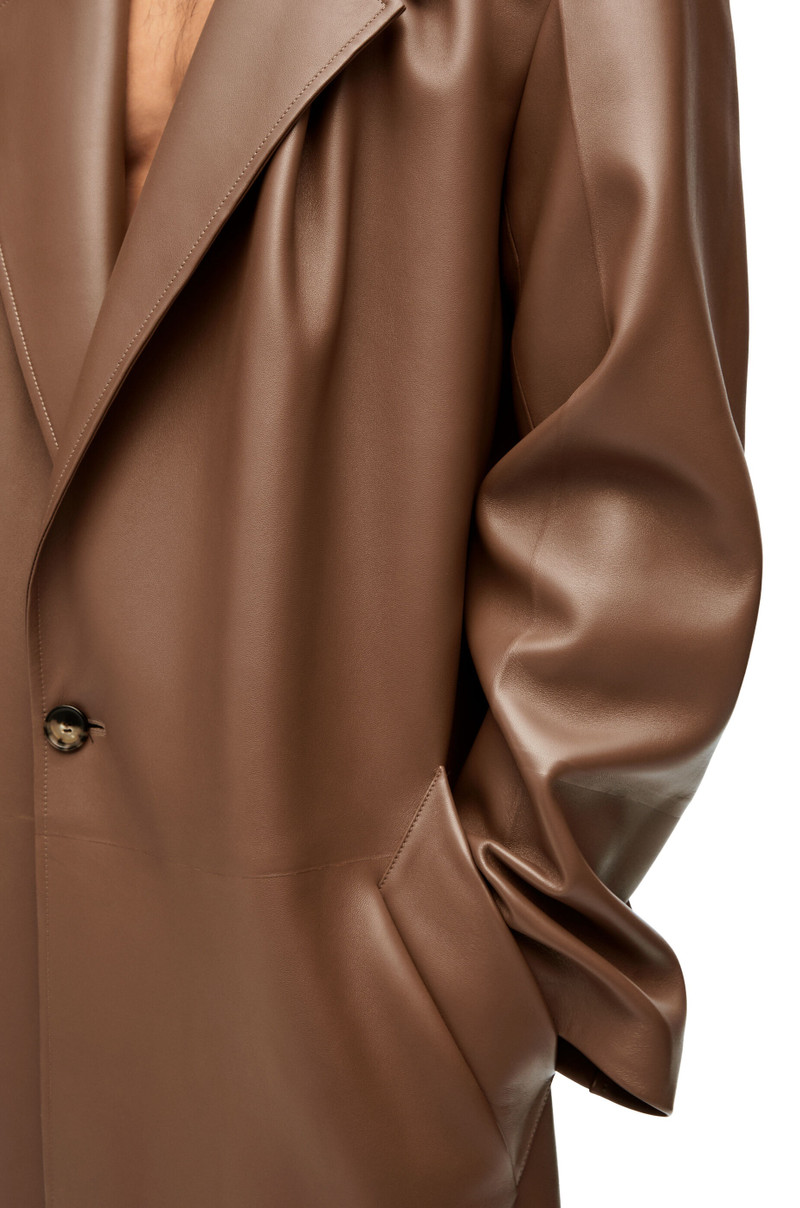 Pleated coat in nappa lambskin 5