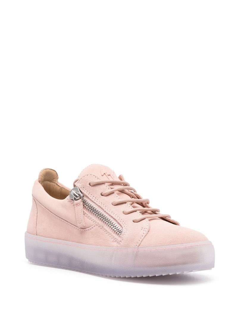 Giuseppe Zanotti zip-detail leather low-top sneakers outlook