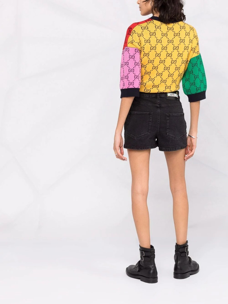 slim-cut denim shorts 4