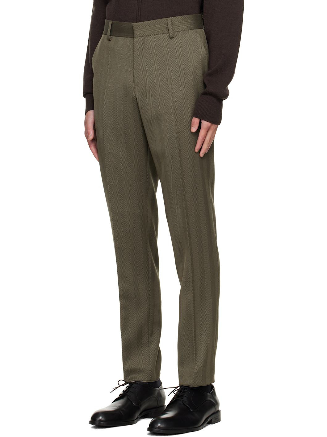Green Slim-Fit Two-Piece Suit - 4