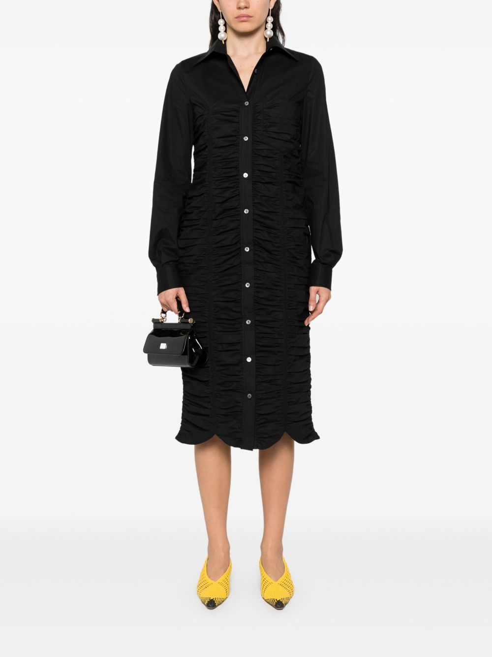 ruched shirt dress - 2