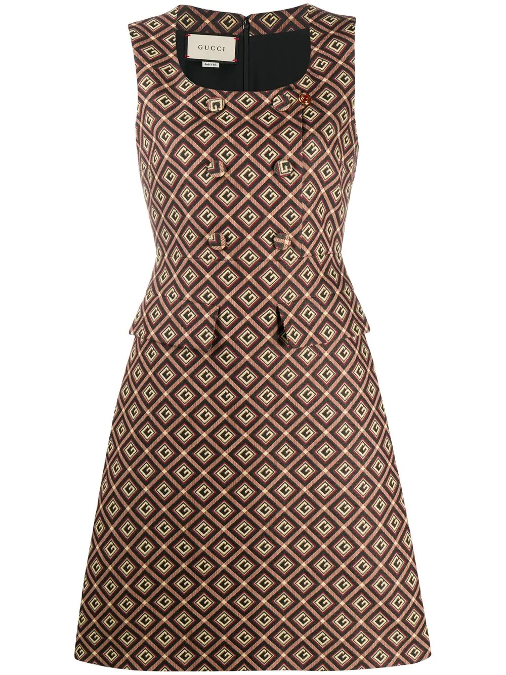 square G jacquard dress - 1