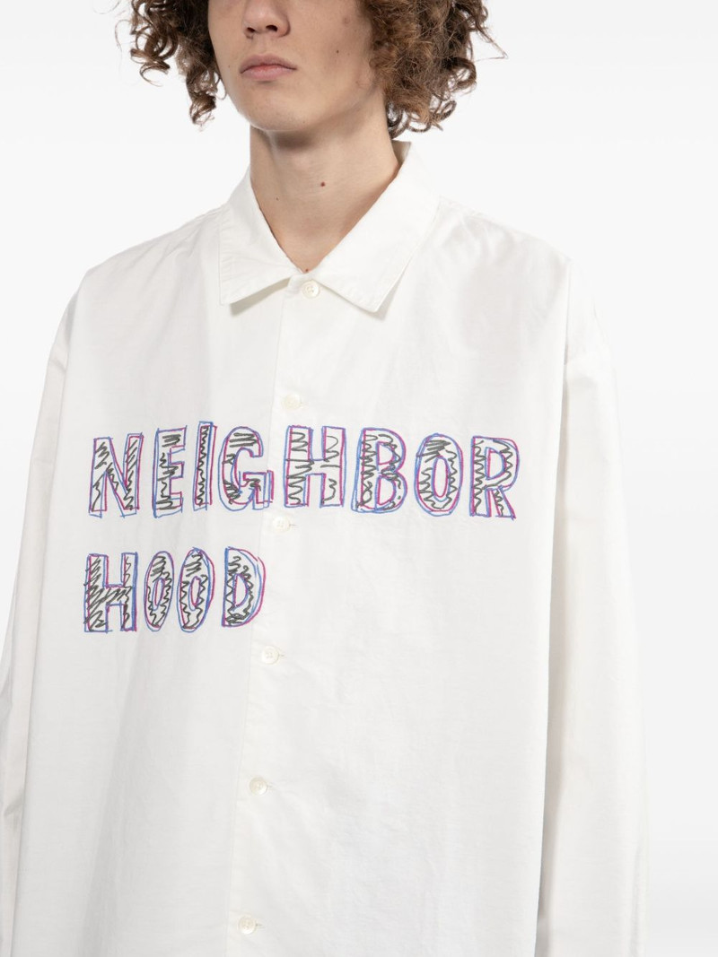 logo-embroidered shirt 5