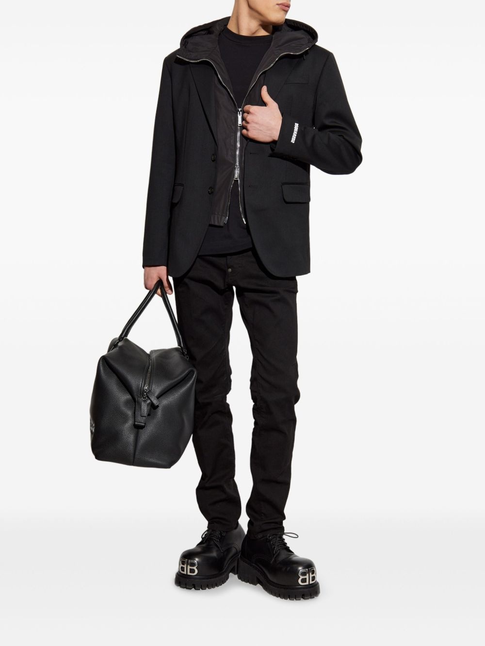 layered-design blazer - 2