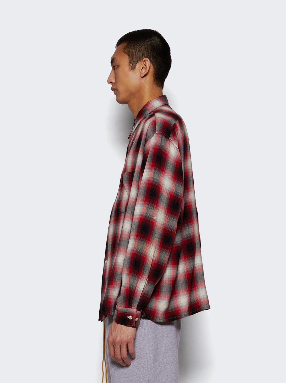 Long Sleeve Check Shirt Red - 3