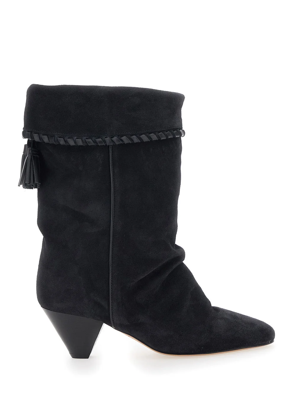 Isabel Marant Women 'Dalby' Black Boots With Pointed Toe And Tassel Fringe In Suede Woman - 1