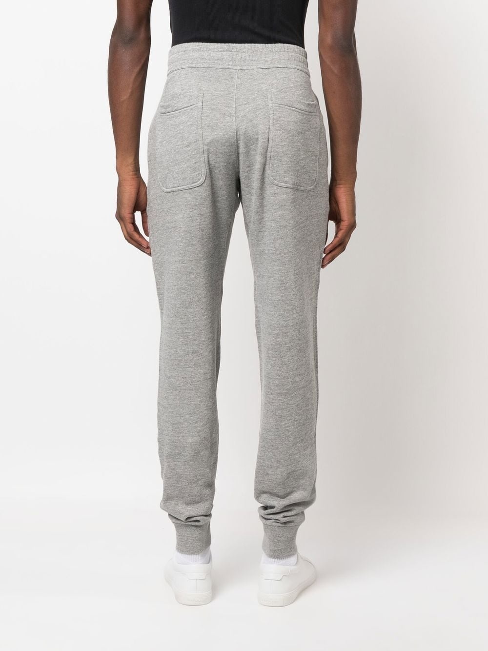 tapered drawstring track pants - 4