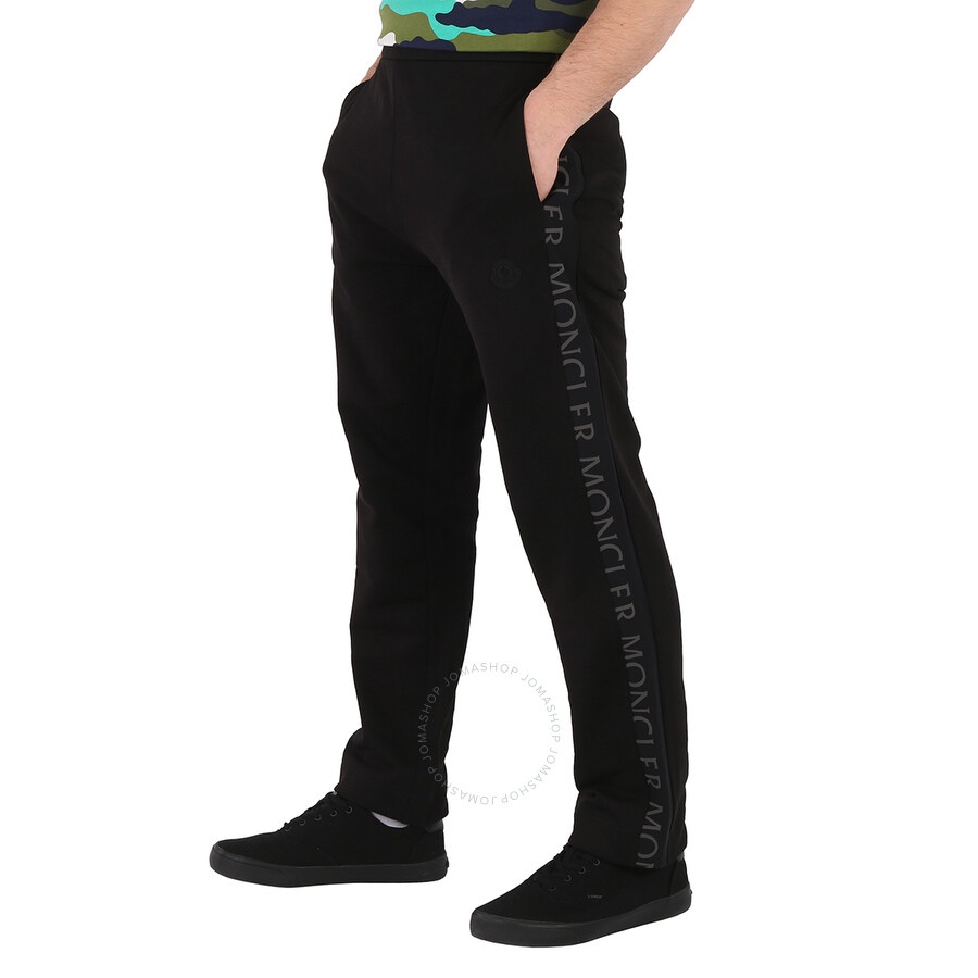 Moncler Men's Black Logo-Print Track Pants - 5