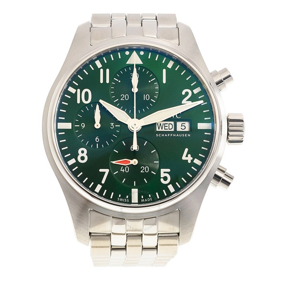 IWC Pilot Chronograph 41 Automatic Green Dial Men's Watch IW388104 - 1