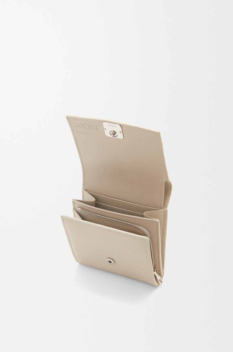 Loewe Anagram compact flap wallet in pebble grain calfskin outlook