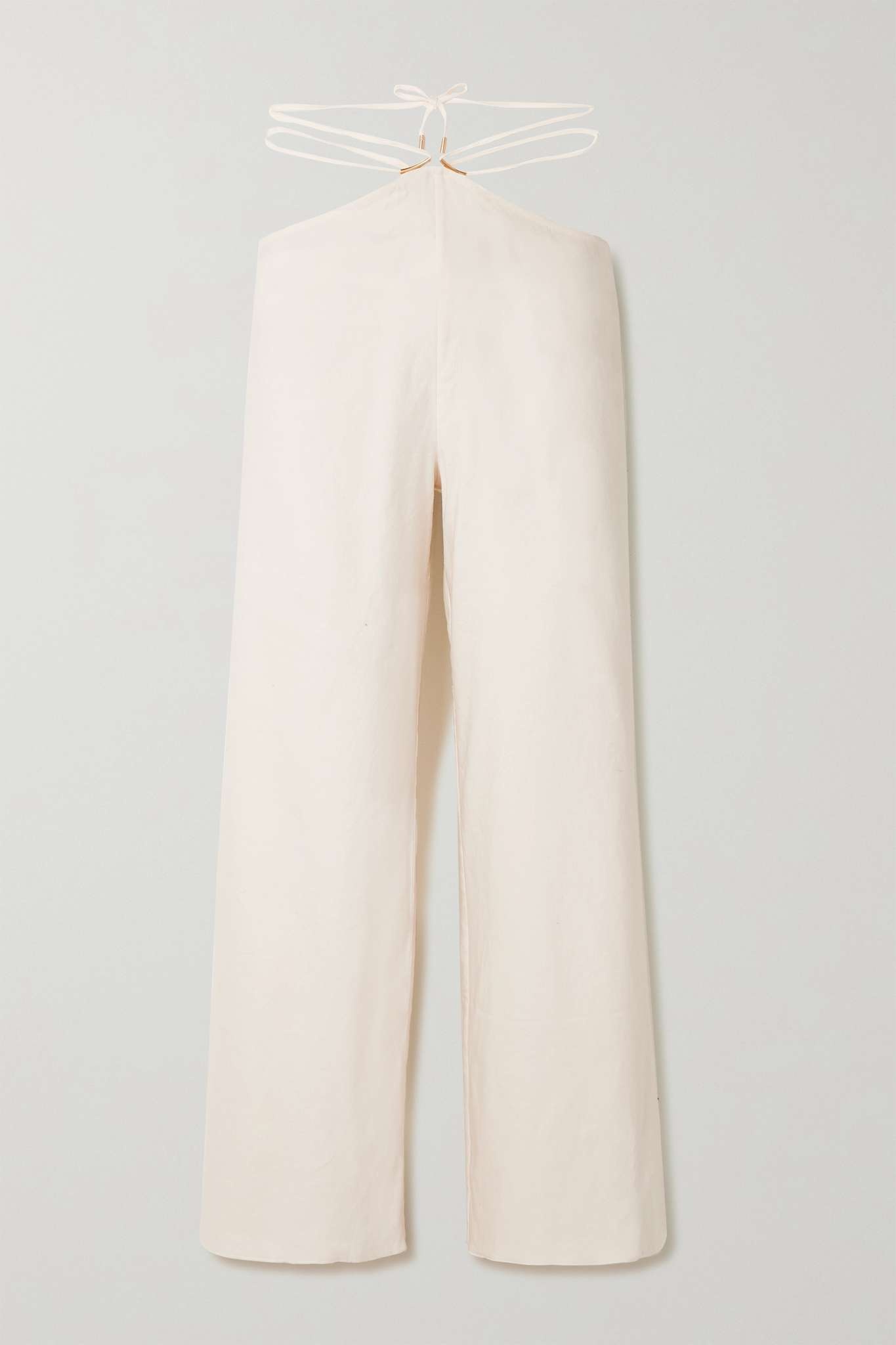 Tessa linen-blend wide-leg pants - 1