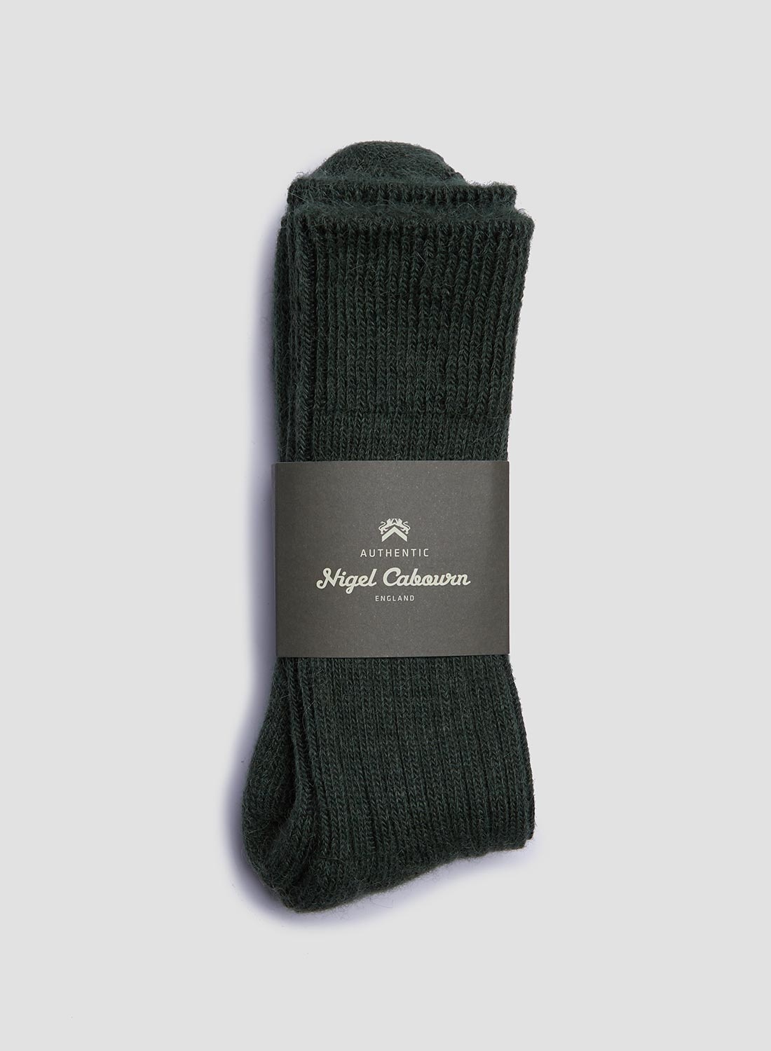 Alpaca Wool Sock in Green - 1